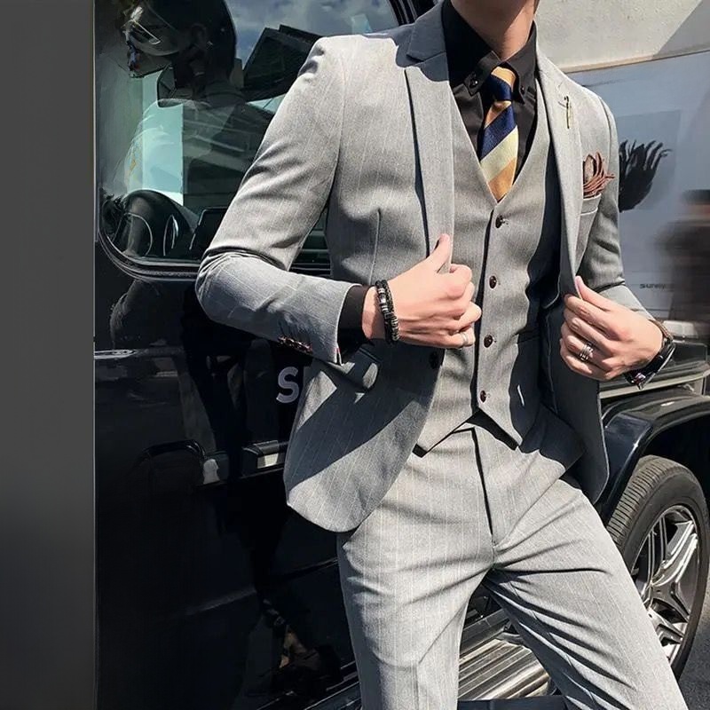 Men'S Urban Formal Wear - Slim Fit Tee Piece Suit Wedding