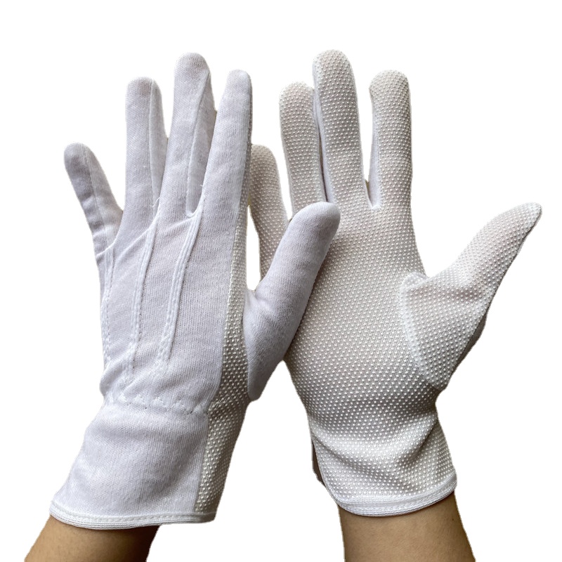 Formal Wear Gloves Men - 4Pairs White Cotton Gloves Non-Slip Gripper