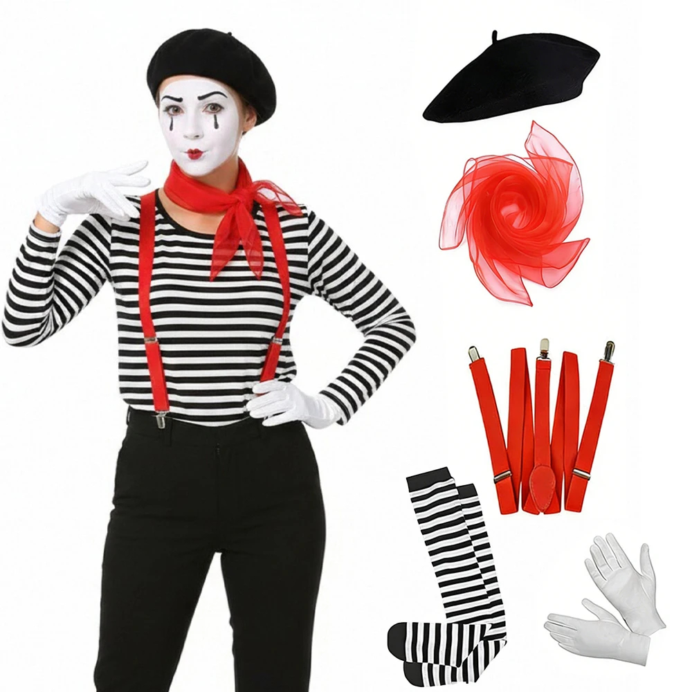 Formal Wear Gloves Men - 4PCS Men Women Mime Costume Halloween