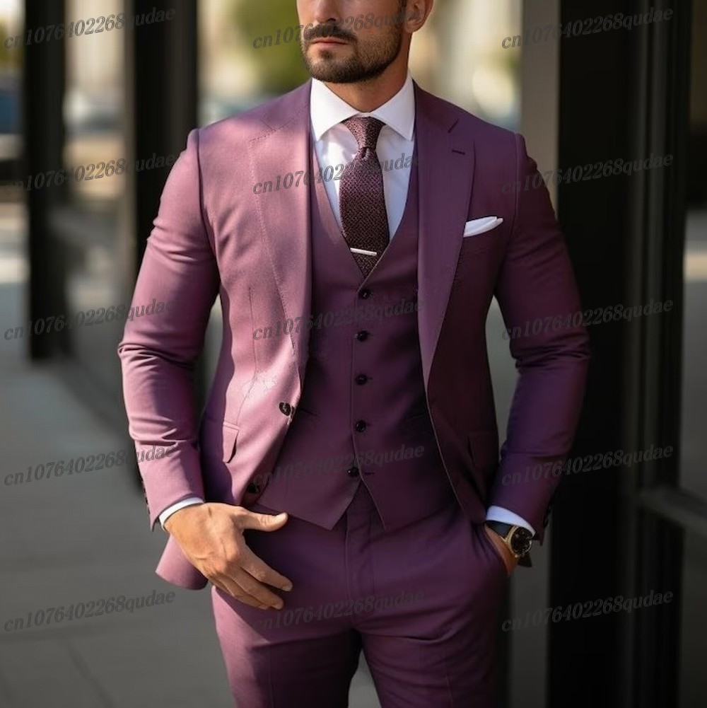 Men Formal Wear Purple - Purple Formal Occasion Men Suit Wedding