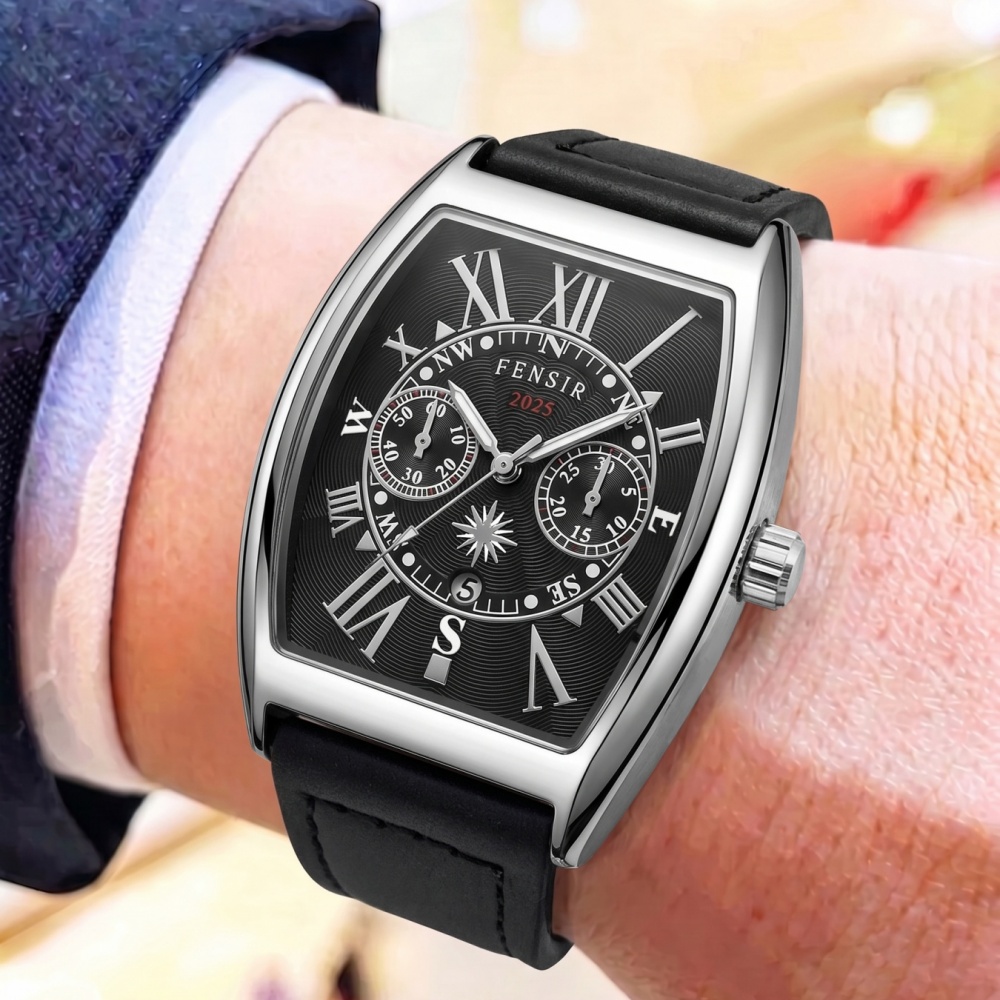 Men'S Formal Wear Watches - High-End Men's Watch with Barrel-Shaped Quartz