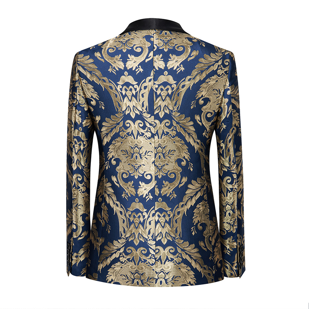 Luxurious Red & Gold Brocade T - Asian Men Formal Wear review and price