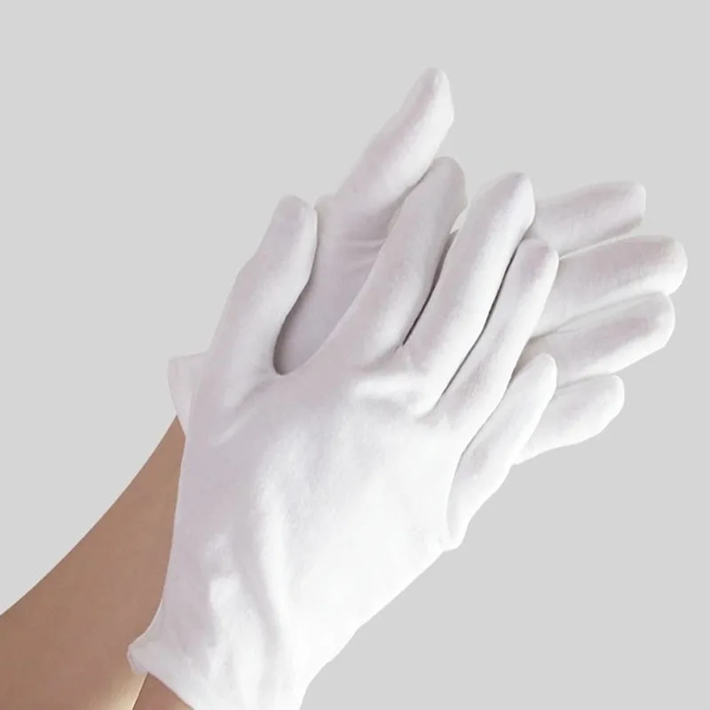 1pair White Cotton Gloves Men  - Formal Wear Gloves Men review and price