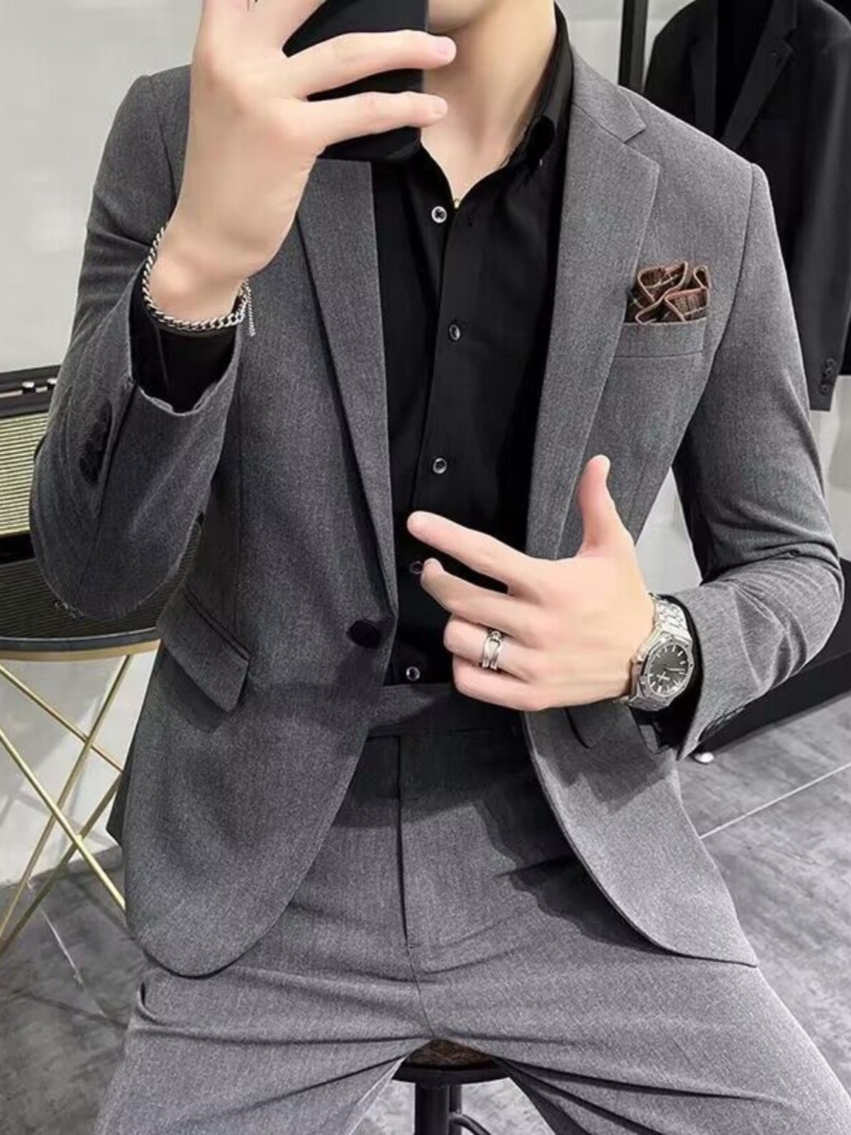 Busin Casual Slim Fit Tee Piec - Men'S Urban Formal Wear review and price