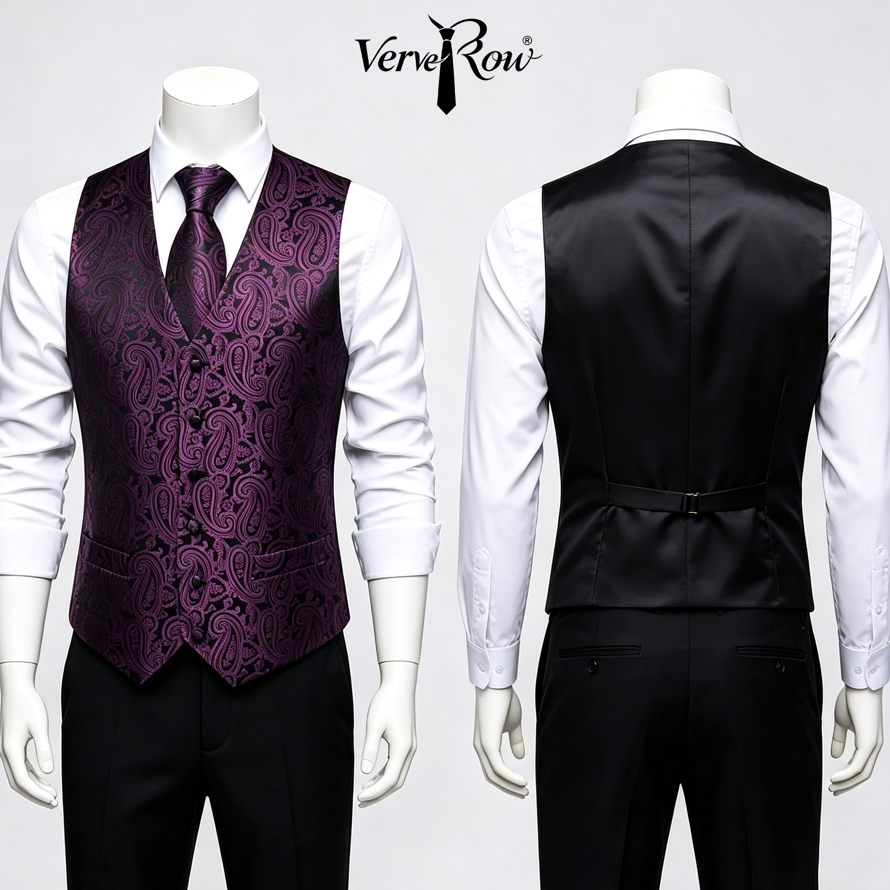 Men Purple Tie Handkerchief Th - Men Formal Wear Purple review and price