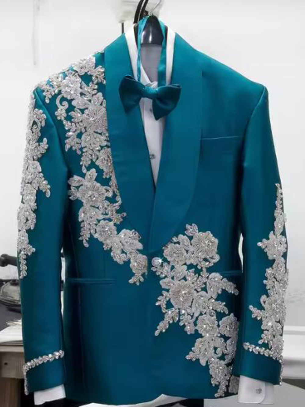 Exclusive Green Suit Men Beade - Men Formal Wear Green review and price