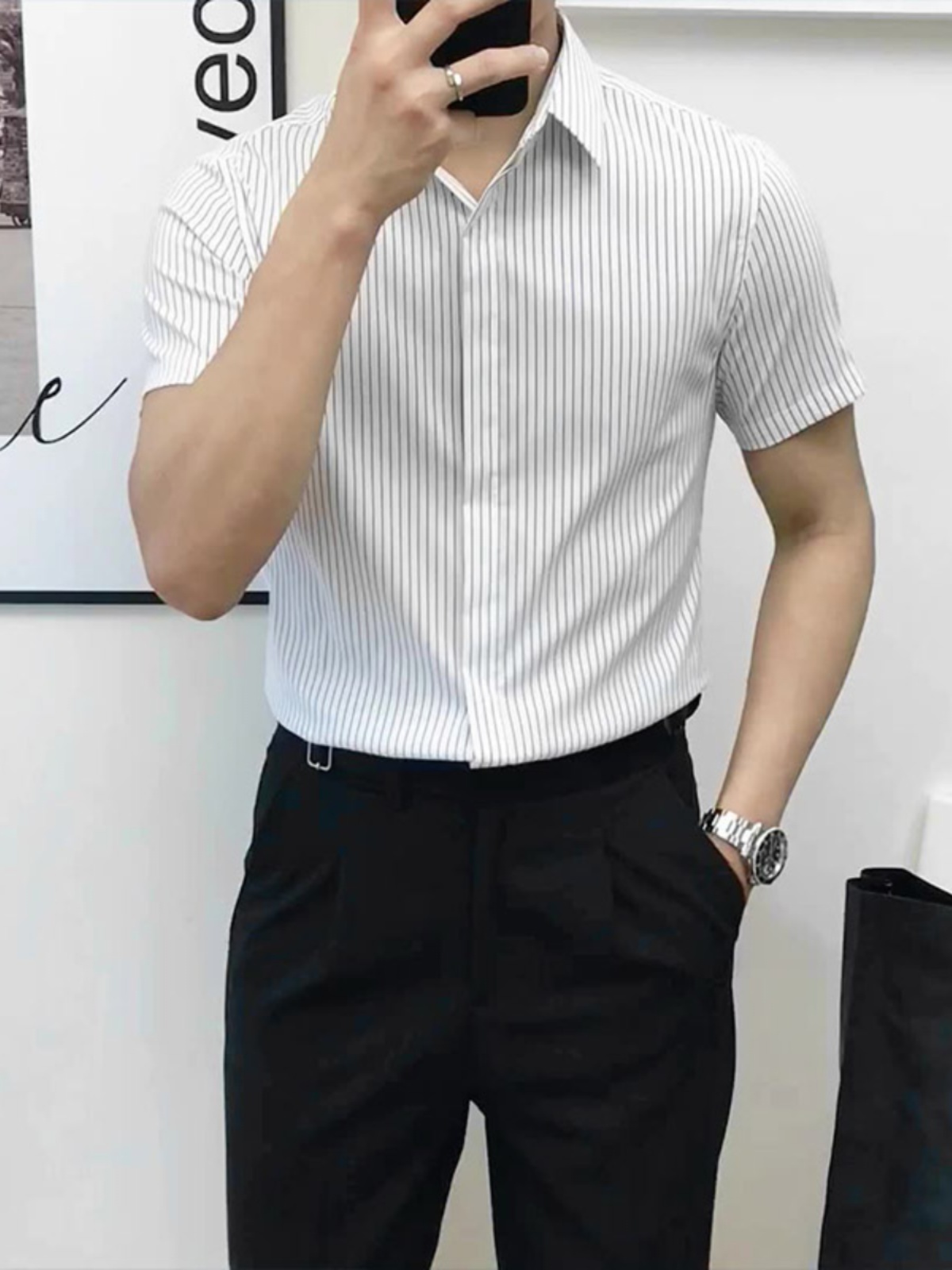 Slim Fit Striped ort Sve irt f - Men'S Urban Formal Wear review and price