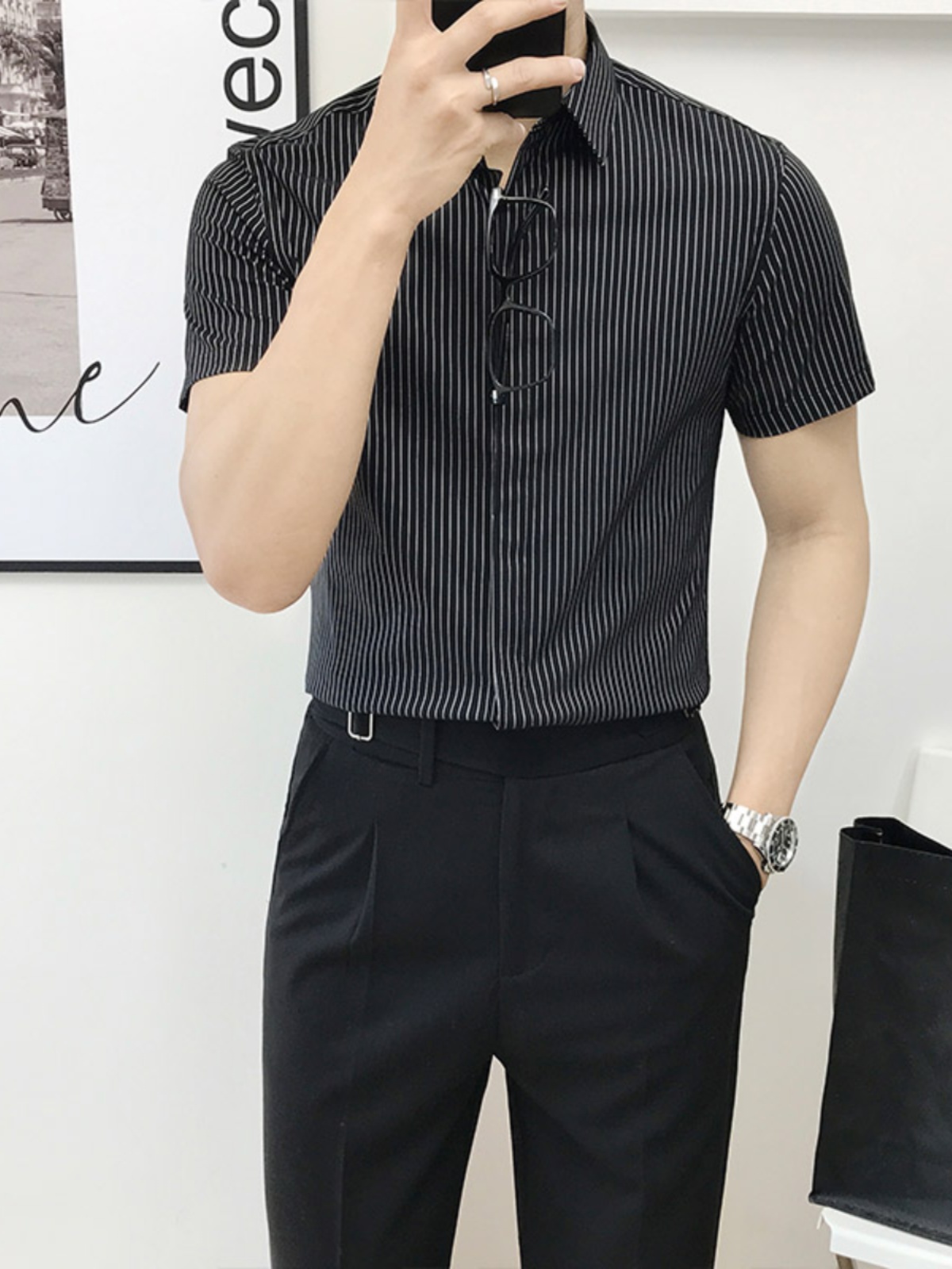 Slim Fit Striped ort Sve irt f - Men'S Urban Formal Wear review and price