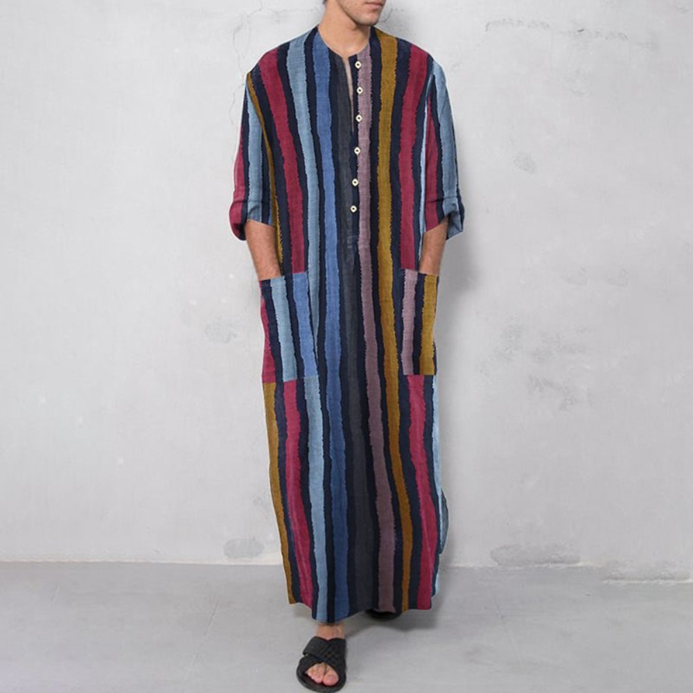 2026 New Striped Printed Musli - Arabic Formal Wear Men review and price