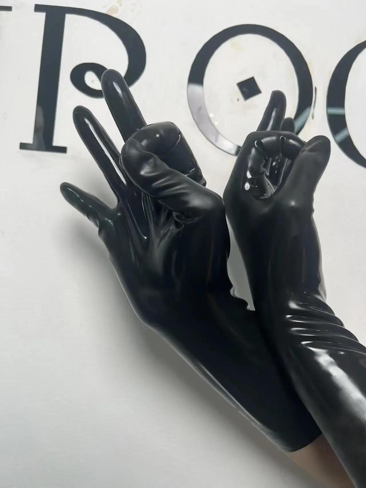 latex fetish man gloves  rubbe - Formal Wear Gloves Men review and price