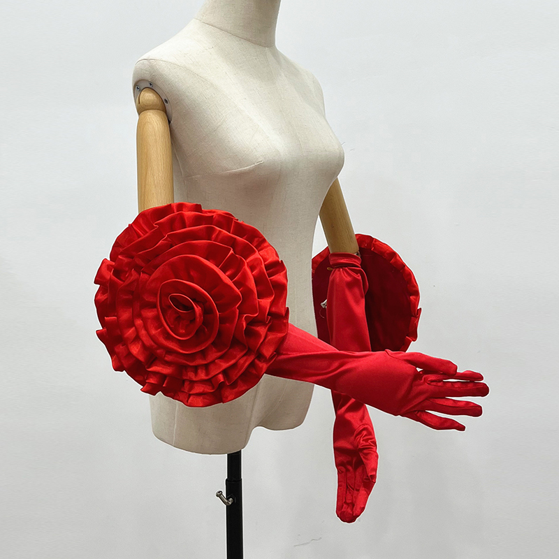 3D Large Flower Long Gloves Pe - Formal Wear Gloves Men review and price