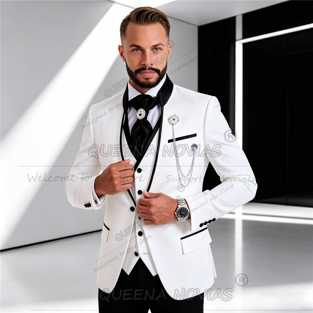 Elegant White Suit Men 3 Piece - Men'S Formal Wear Attire review and price