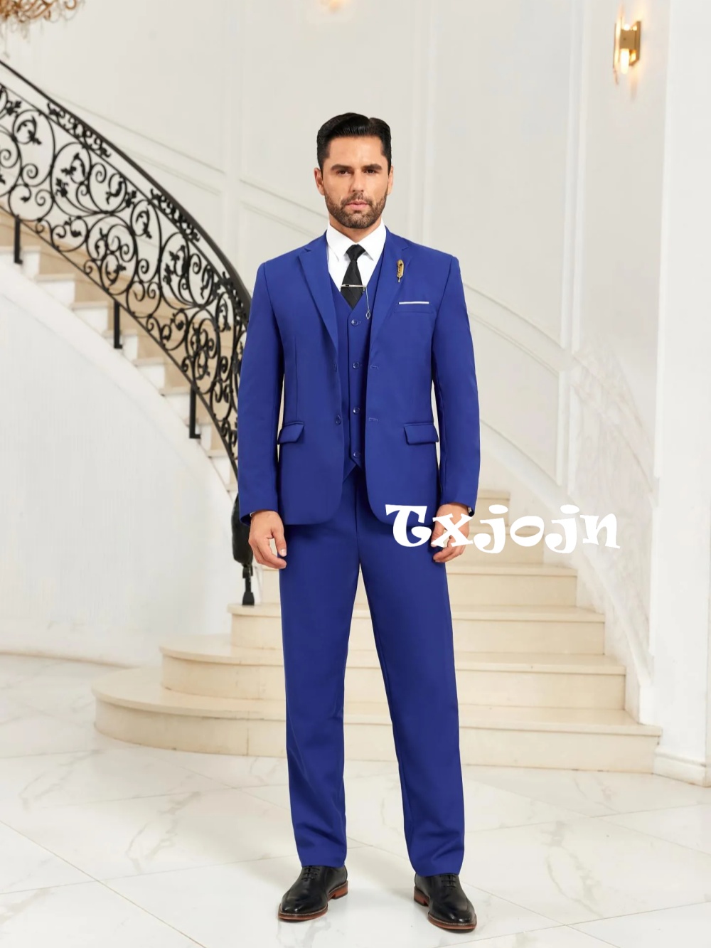 New Blue Men's Slim Fit Suits  - Men Formal Party Wear Outfit review and price