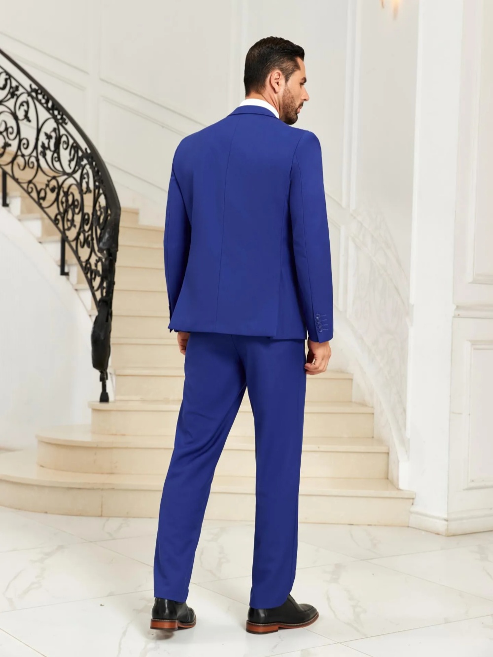 New Blue Men's Slim Fit Suits  - Men Formal Party Wear Outfit review and price