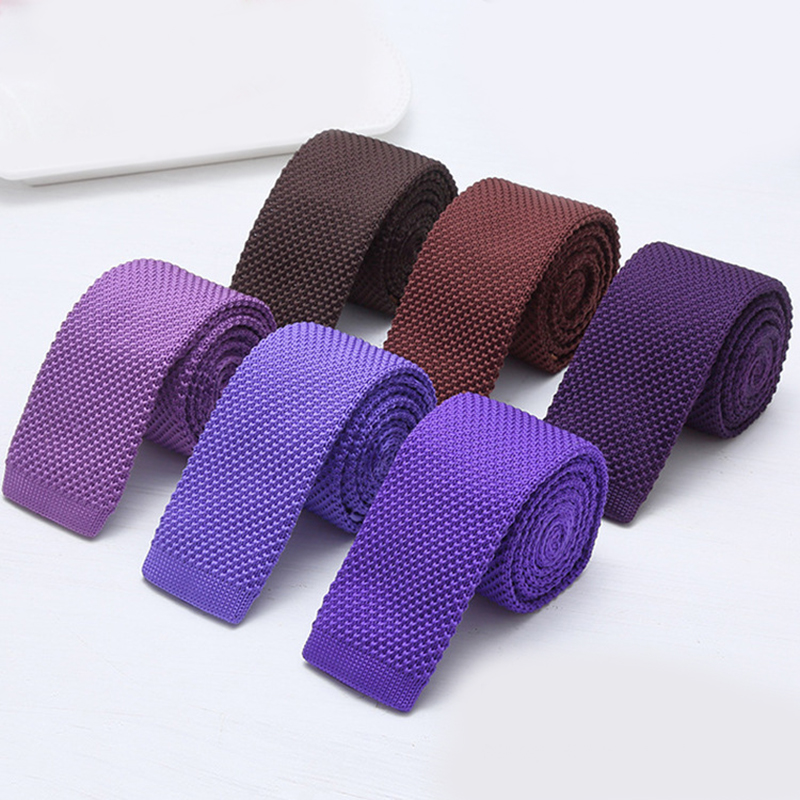 6cm Solid Black White Knitted  - Men'S Formal Wear Ties review and price
