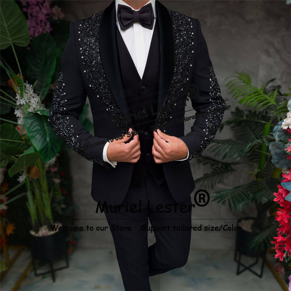 Sparkly Crystals Beaded Suits  - Men'S Formal Wear Attire review and price