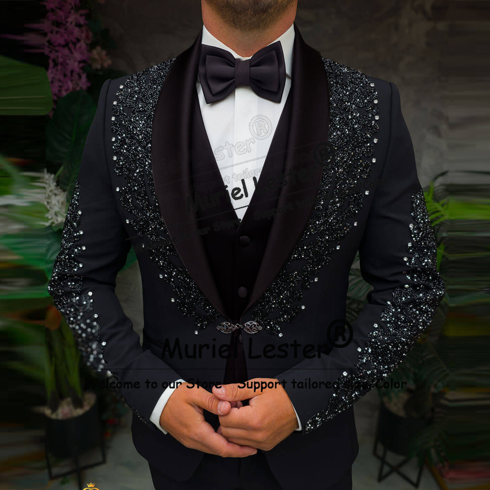 Sparkly Crystals Beaded Suits  - Men'S Formal Wear Attire review and price