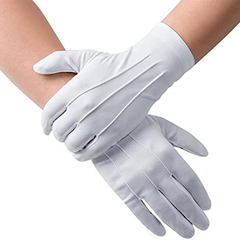 4PCS White Cotton Gloves Men F - Formal Wear Gloves Men review and price