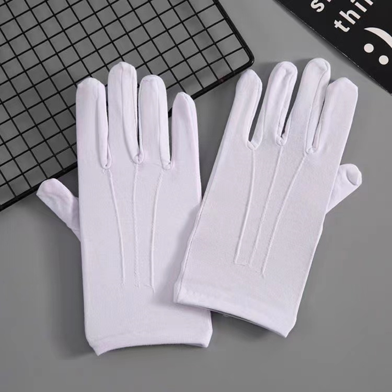 4PCS White Cotton Gloves Men F - Formal Wear Gloves Men review and price