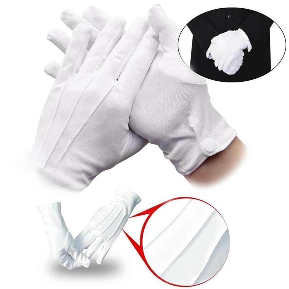 1 Pair White Cotton Gloves Adu - Formal Wear Gloves Men review and price