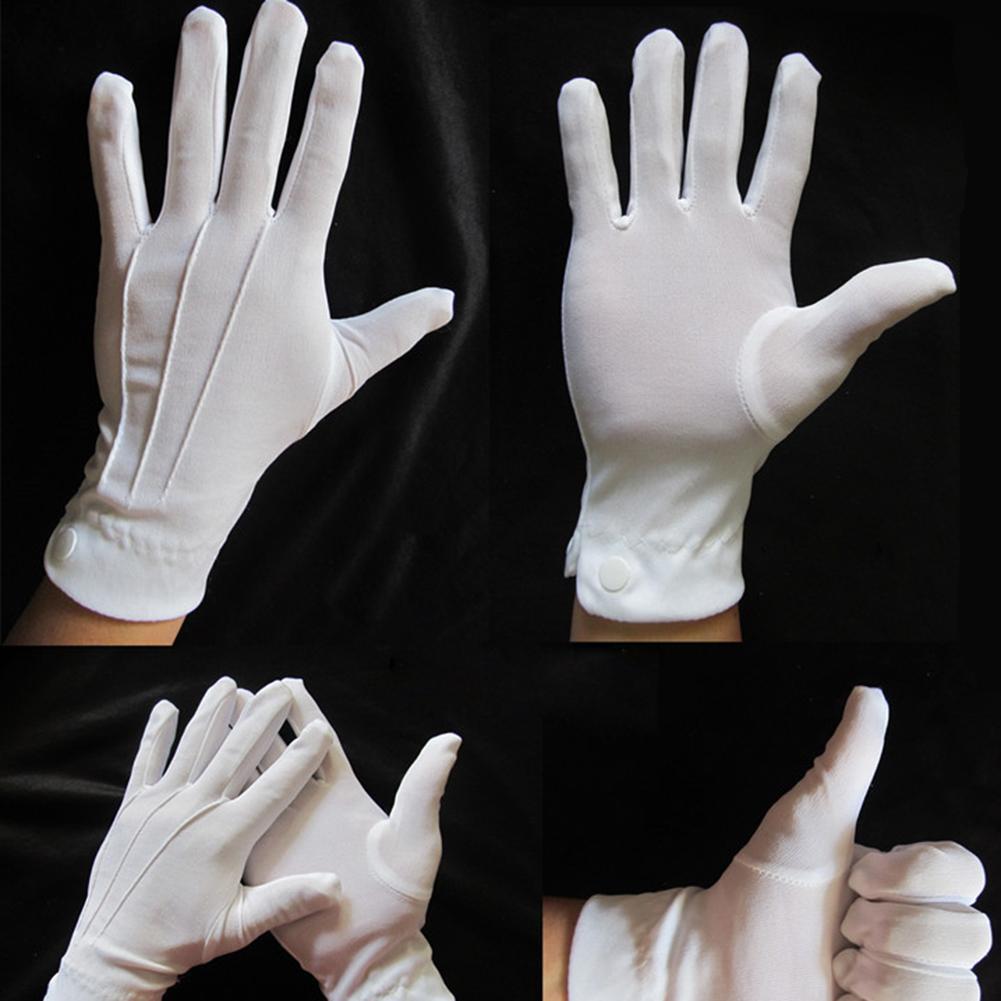 1 Pair White Cotton Gloves Adu - Formal Wear Gloves Men review and price