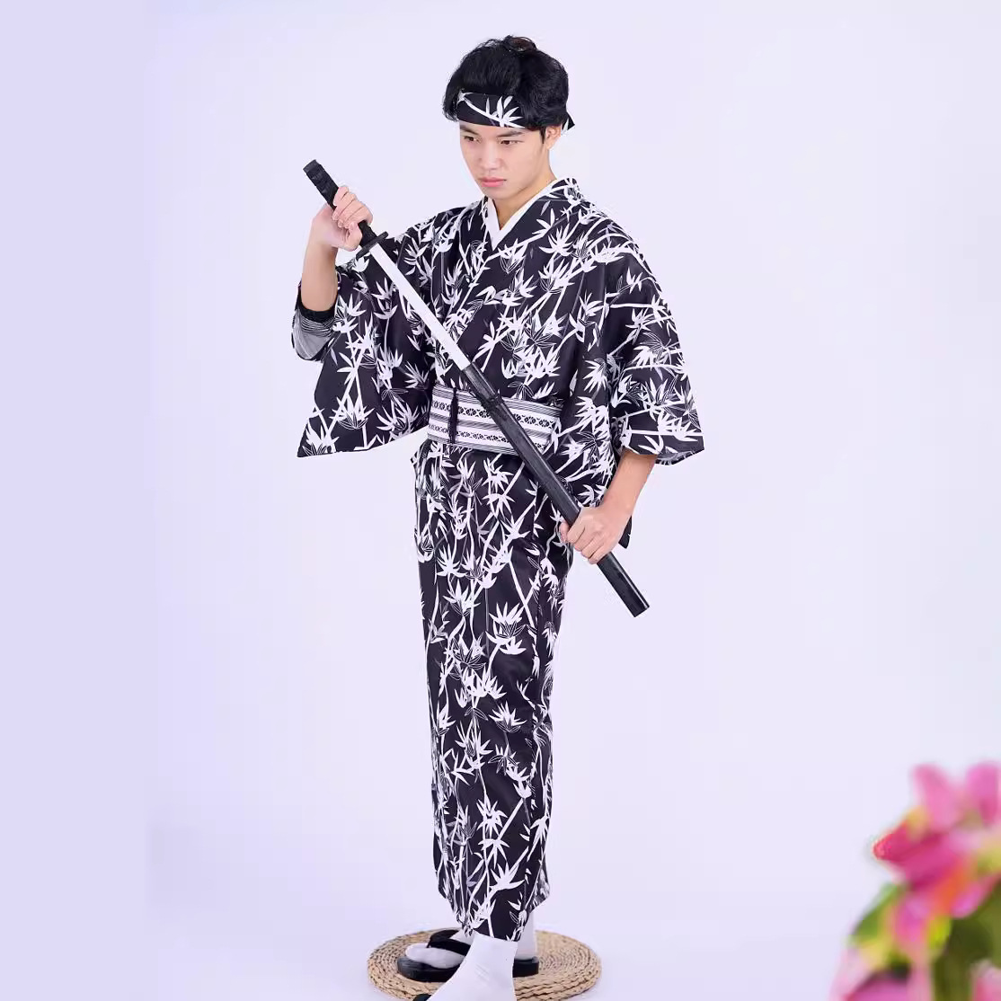 Men's Japanese Bamboo-Pattern  - Men Formal Wear Photoshoot review and price